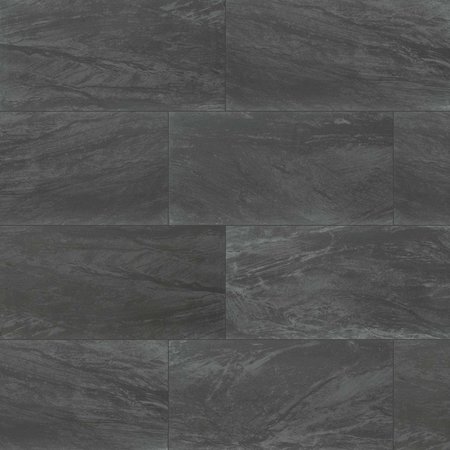MSI Durban Anthracite 12 In. X 24 In. Polished Porcelain Floor And Wall Tile, 8PK ZOR-PT-0290